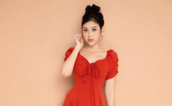Đầm xòe công sở màu đỏ nào thắt nơ đẹp và cuốn hút nhất